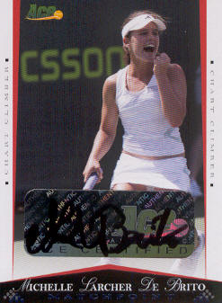 Ace Authentic Match Point Autograph #37 Michelle Larcher de Brito AUTO