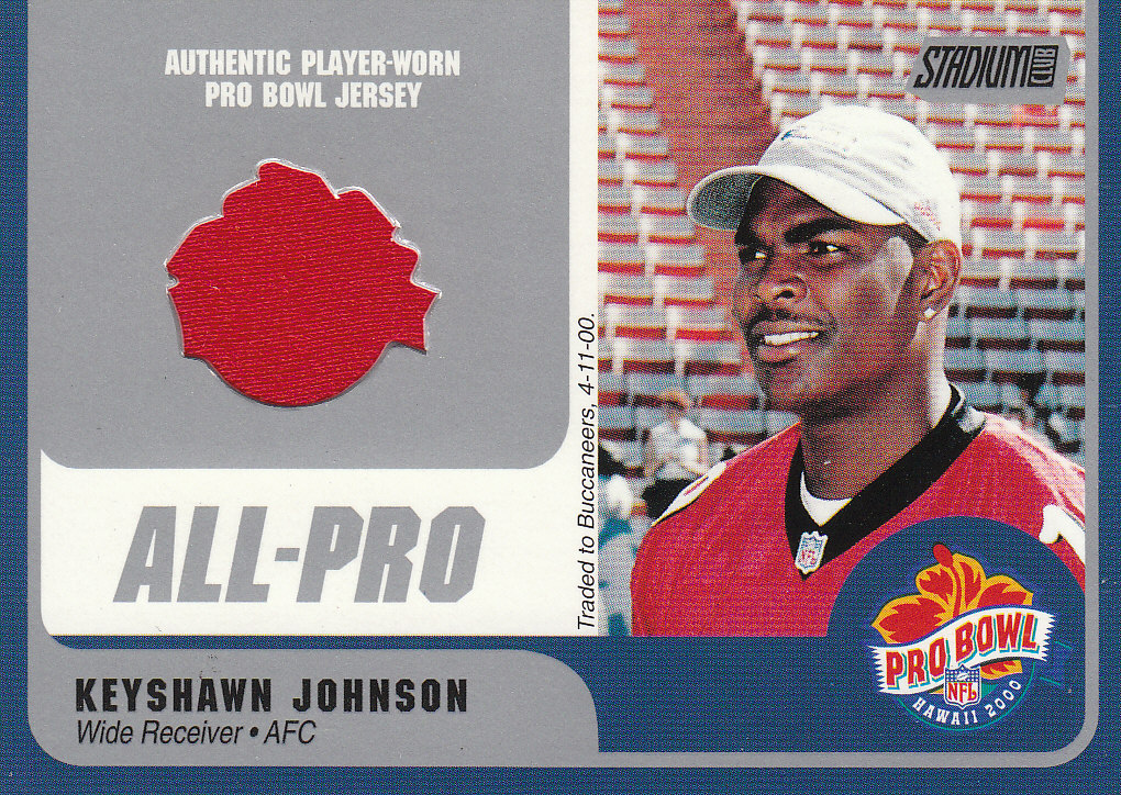 2000 Stadium Club Pro Bowl Jerseys #KJWR Keyshawn Johnson