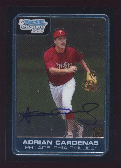 2006 Bowman Chrome Draft Draft Picks #71 Adrian Cardenas AU