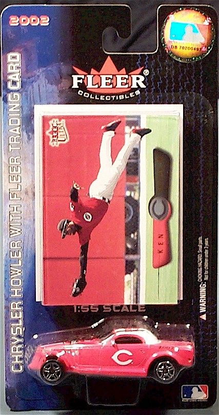 2002 Fleer 1:64 Die-Cast Chrysler Howler with Ultra Trading Card Ken Griffey Jr. #8 of 30