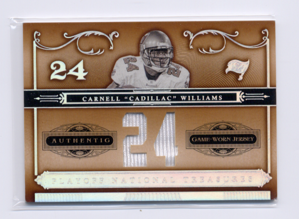 2006 Playoff National Treasures Material Jersey Numbers #3 Cadillac Williams/24