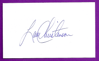 Larry Christenson Auto 3x5 index card Autograph Played 1973-83 Philadelphia Phillies (NC76)