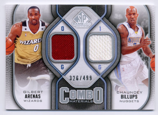 2009-10 SP Game Used Combo Materials #CMBA Chauncey Billups/Gilbert Arenas