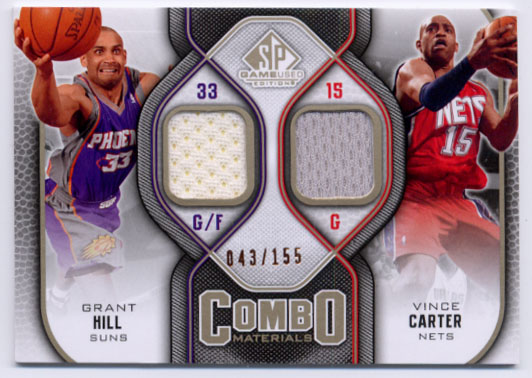 2009-10 SP Game Used Combo Materials 155 #CMCH Vince Carter/Grant Hill