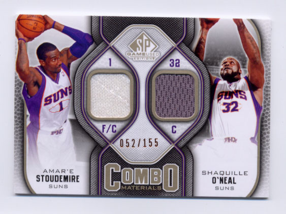 2009-10 SP Game Used Combo Materials 155 #CMSO Shaquille O'Neal/Amare Stoudemire