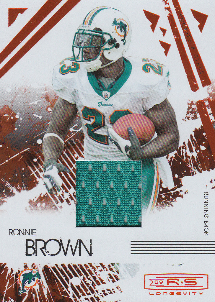 2009 Donruss Rookies and Stars Longevity Materials Ruby #54 Ronnie Brown/160