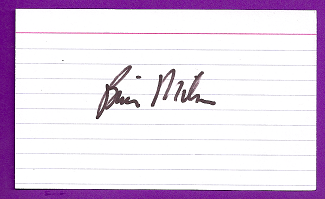 Brian Milner Auto 3x5 index card Autograph Played 1978 Toronto Blue Jays (NC128)