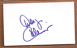 Doug Collins Auto 3x5 index card Autograph Played 1973-81 Philadelphia 76ers (NC170)