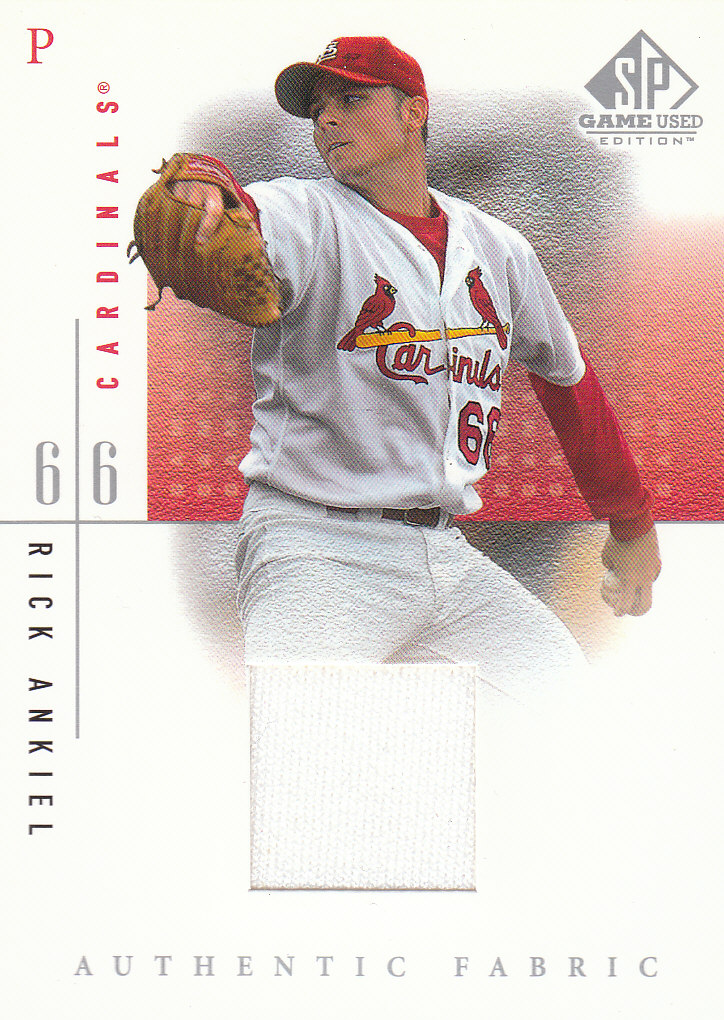 2001 SP Game Used Edition Authentic Fabric #RA Rick Ankiel DP