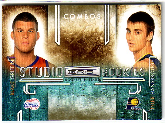 2009-10 Rookies and Stars Studio Combo Rookies Gold #10 Blake Griffin/Tyler Hansbrough