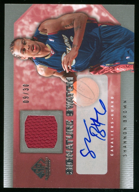 2007-08 SP Game Used Signature Swatch #SSSB Shannon Brown