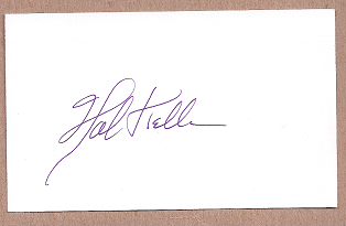 Hal Keller Auto 3x5 index card Autograph Played 1949-52 Washington Senators (NC181)