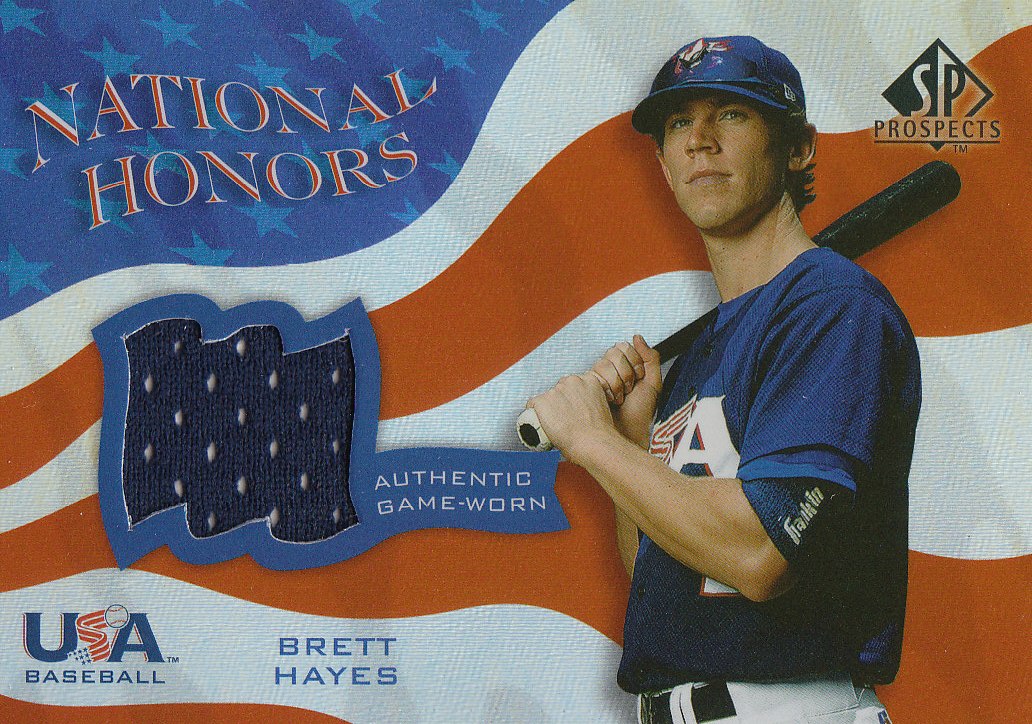 2004 SP Prospects National Honors USA Jersey #BH Brett Hayes