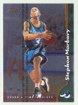 1998/99 Topps Finest Basketball Oversized JUMBO #11 STEPHON MARBURY MINT
