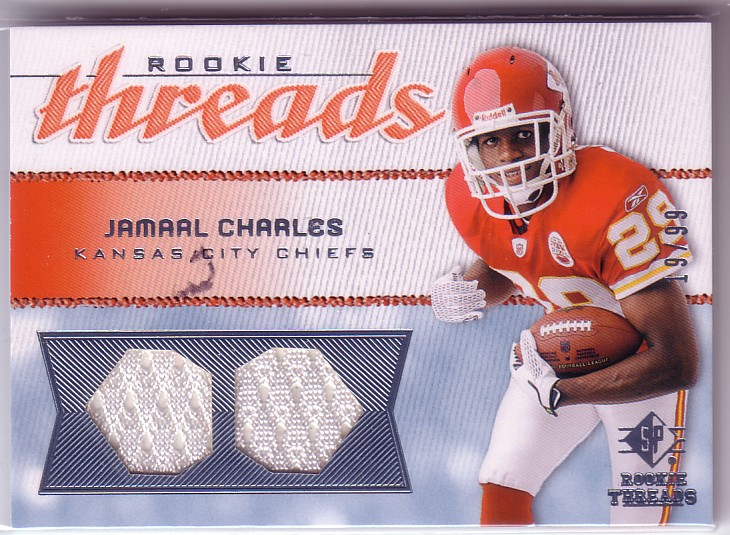 2008 SP Rookie Threads Rookie Threads 99 #RTJC Jamaal Charles