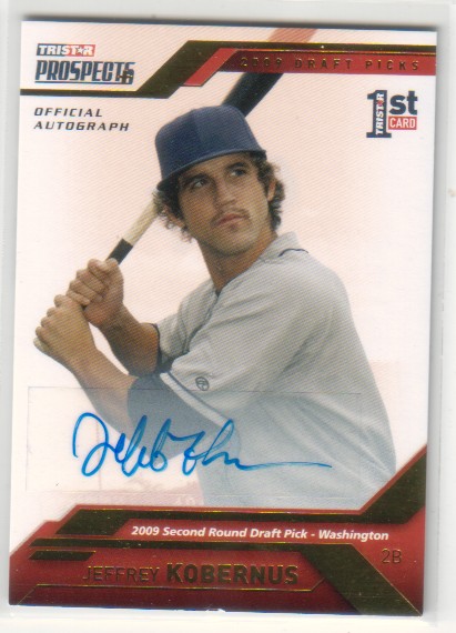 2009 TRISTAR Prospects Plus Autographs Gold #39 Jeffrey Kobernus