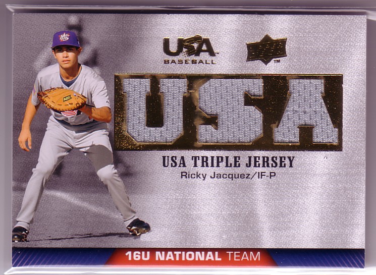 2009-10 USA Baseball 16U National Team Jerseys #RJ Ricardo Jacquez