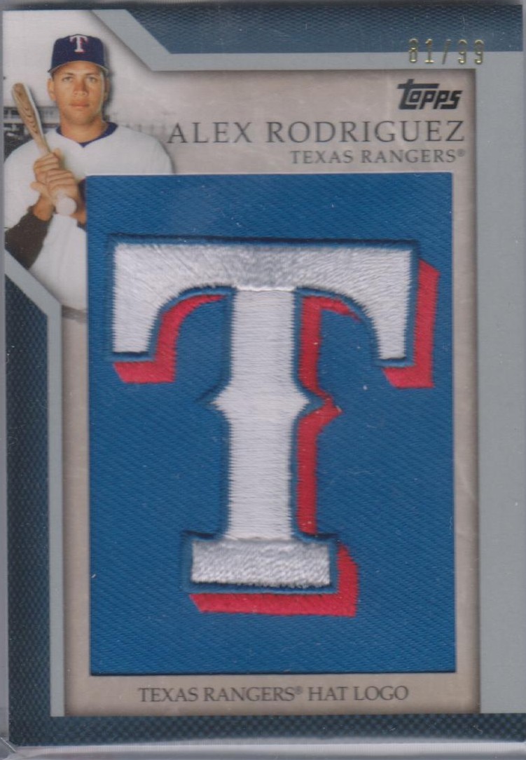 2010 Topps Manufactured Hat Logo Patch #MHR125 Alex Rodriguez