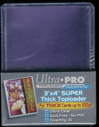 4 pack lot of Ultra Pro #81846 3x4 Extra Thich Top Loader for 100pt Cards (25/pack)