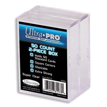 Case of 200 pcs of Ultra-Pro #81173  50 ct. Storage Box (100 Packs of 2)