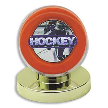 Case of 36 of the Ultra-Pro #81153  Gold Base Puck Holder 