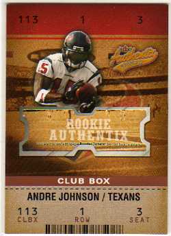 2003 Fleer Authentix Club Box #118 Andre Johnson