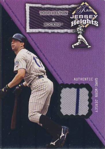 2002 Flair Jersey Heights #12 Todd Helton