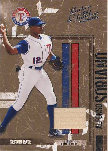 2004 Leather and Lumber Materials Bat #142 Alfonso Soriano/100
