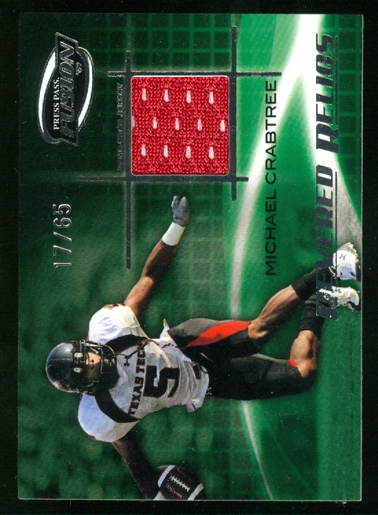 2009 Press Pass Fusion Revered Relics Silver #RRMC Michael Crabtree/65