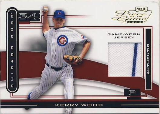 2003 Playoff Piece of the Game #55A Kerry Wood Jsy