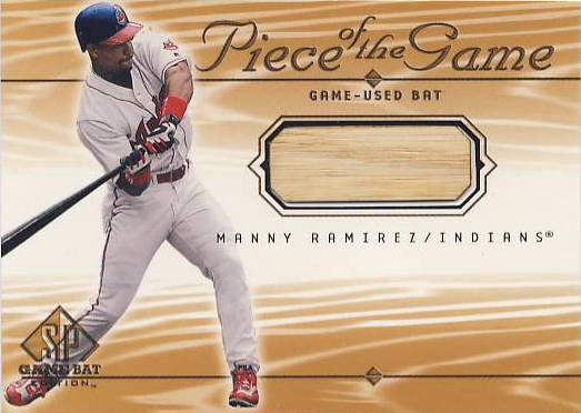 2001 SP Game Bat Edition Piece of the Game #MR Manny Ramirez