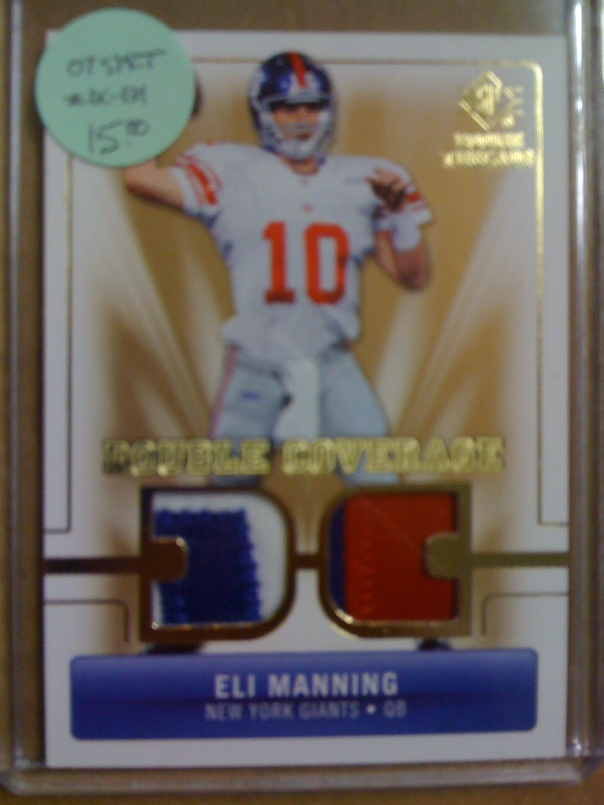 2007 SP Rookie Threads Double Coverage #DCEM Eli Manning