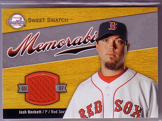 2007 Sweet Spot Sweet Swatch Memorabilia #SWBE Josh Beckett
