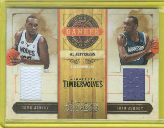 2009-10 Timeless Treasures Home and Road Gamers #28 Al Jefferson/100