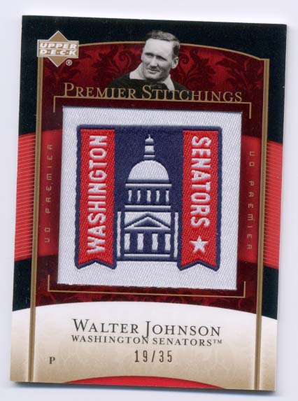 2007 Upper Deck Premier Stitchings 35 #31 Walter Johnson