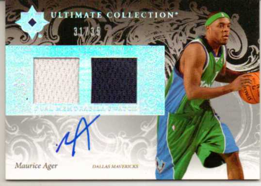 2006-07 Ultimate Collection Debut Jerseys Autographs #UDMA Maurice Ager