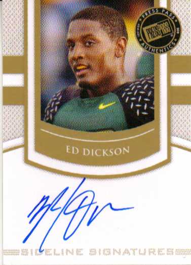 2010 Press Pass PE Sideline Signatures Gold #SSED2 Ed Dickson