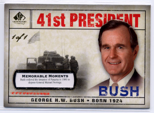 2008 SP Legendary Cuts Memorable Moments #138 George H.W. Bush