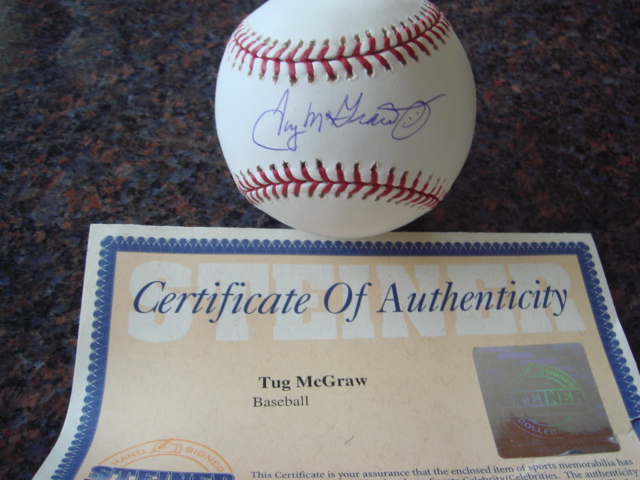 Tug McGraw Autographed Official MLB Baseball with Steiner COA