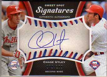 2008 Sweet Spot Signatures Red-Blue Stitch Blue Ink #SCU Chase