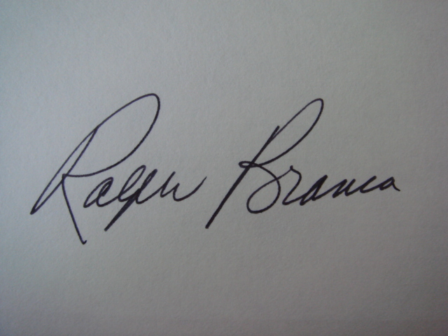 Ralph Branca Autographed 3 X 5 Card With COA