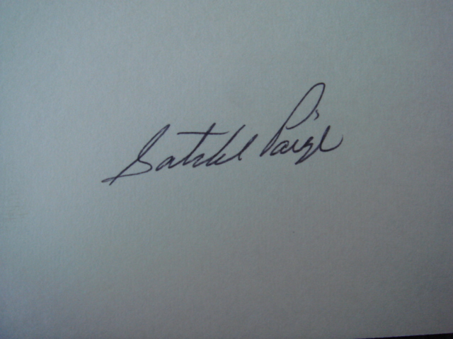 Satchel Paige Autographed 3 X 5 Card With COA
