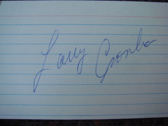 Larry Csonka Autographed 3 X 5 Card With COA