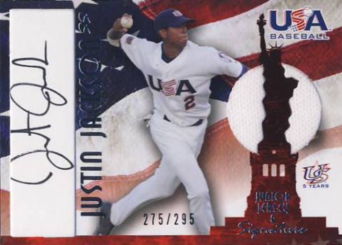 2006-07 USA Baseball Signatures Jersey Black #32 Justin Jackson