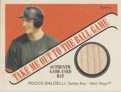 2004 Topps Cracker Jack Take Me Out to the Ballgame Relics #RB Rocco Baldelli Bat H