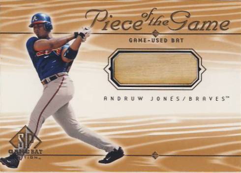 2001 SP Game Bat Edition Piece of the Game #AJ Andruw Jones