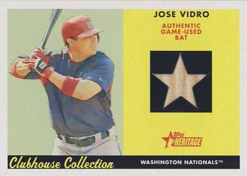 2007 Topps Heritage Clubhouse Collection Relics #JV Jose Vidro Bat B
