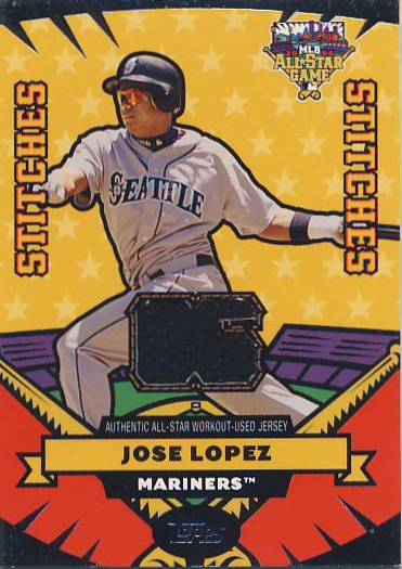 2006 Topps Update All Star Stitches #JL Jose Lopez Jsy