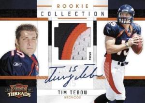 2010 Panini ( Donruss ) Threads Football Factory Sealed HOBBY Box - 4 Autograph Or Memorabilia Cards & 6 Rookies & 14 Inserts Per Box - Possible Sam Bradford Tim Tebow + An Aaron Rodgers - In Stock 