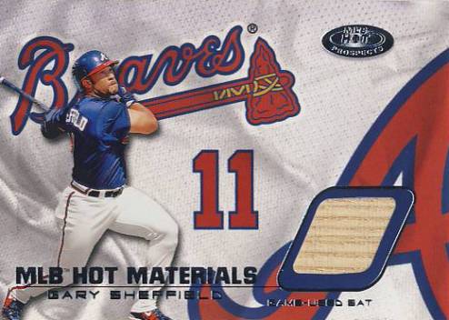 2002 Hot Prospects MLB Hot Materials #GS Gary Sheffield Bat